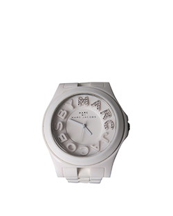 Marc By Marc Jacobs Diamond Logo Watch,Plastic,White,Box,MBM4523C